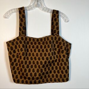 EVERLANE Midriff Summer Strappy summer Top Size 10. Back buttons, adj Straps